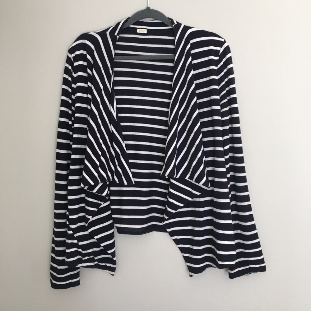 J. Crew striped cardigan,  light comfy for summer